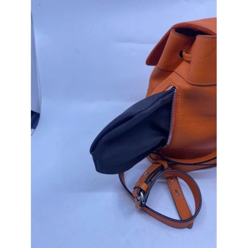 Rag And Bone Mini Pilot Orange Leather Backpack